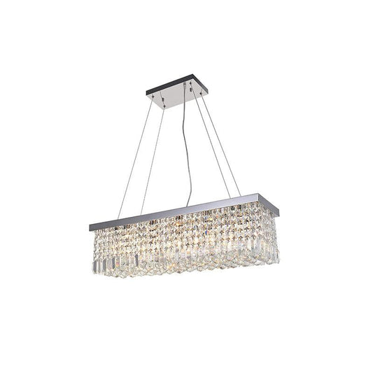 Elegant Crystal Raindrop Chandelier - Dimmable LED & Adjustable Height