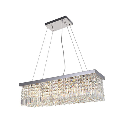 Elegant Crystal Raindrop Chandelier - Dimmable LED & Adjustable Height