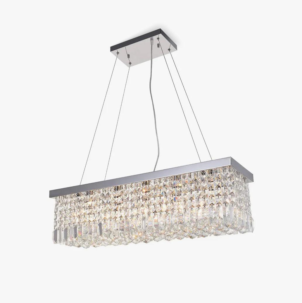 Elegant Crystal Raindrop Chandelier - Dimmable LED & Adjustable Height