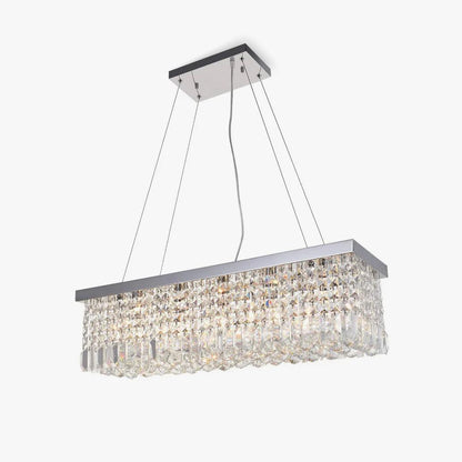 Elegant Crystal Raindrop Chandelier - Dimmable LED & Adjustable Height