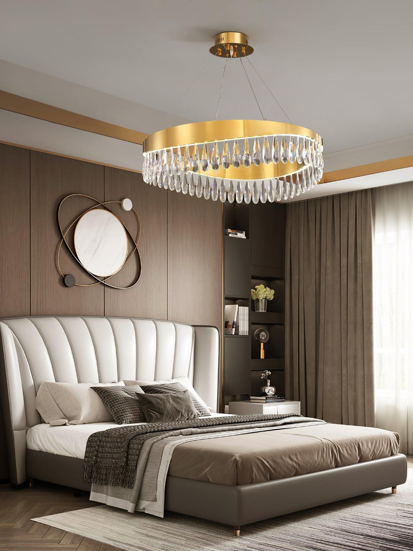 Elegant Crystal Sticks Chandelier with Adjustable Lighting & Modern De