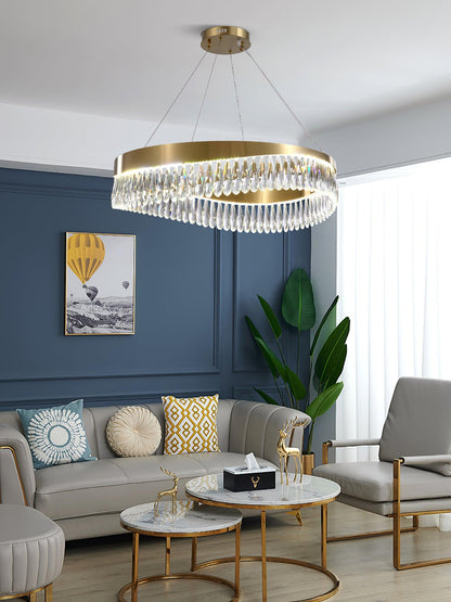 Elegant Crystal Sticks Chandelier with Adjustable Lighting & Modern De