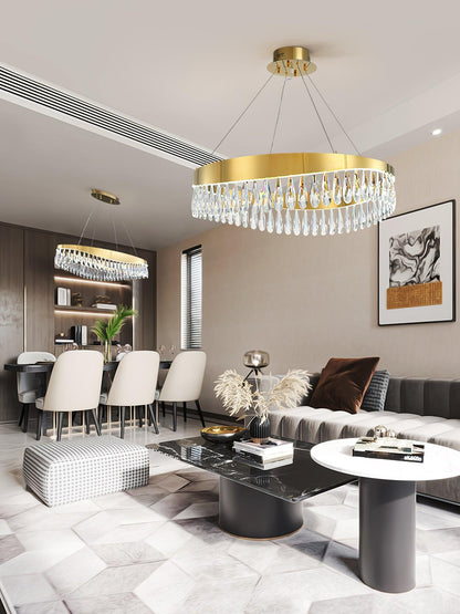 Elegant Crystal Sticks Chandelier with Adjustable Lighting & Modern De
