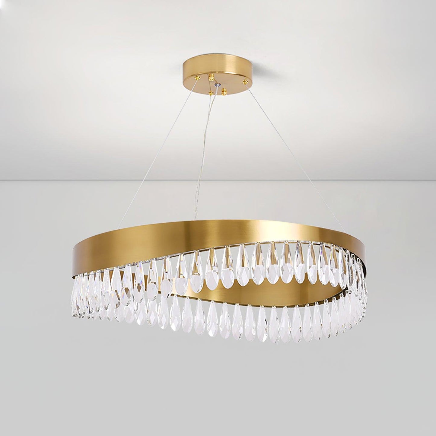 Elegant Crystal Sticks Chandelier with Adjustable Lighting & Modern De