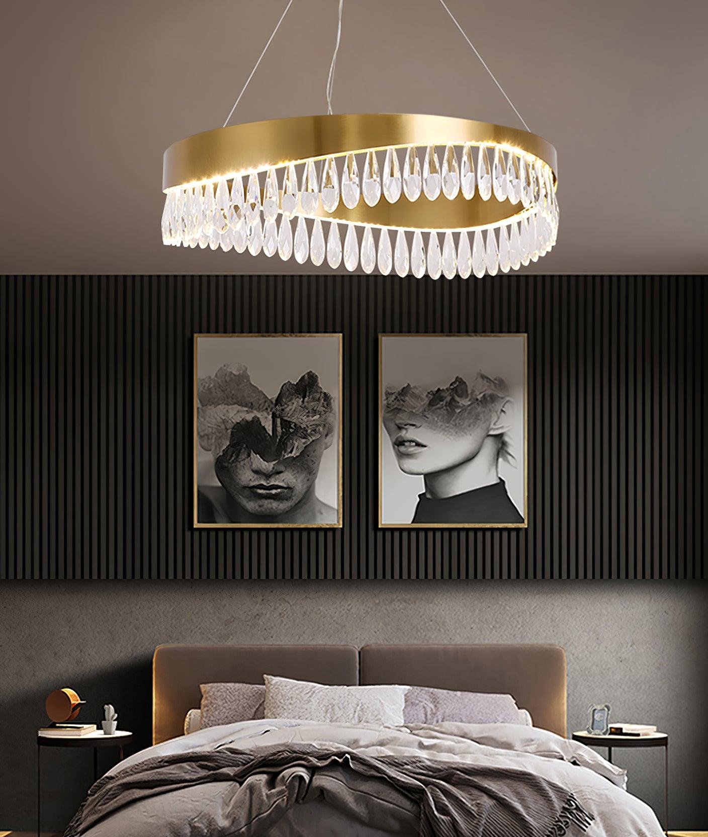 Elegant Crystal Sticks Chandelier with Adjustable Lighting & Modern De