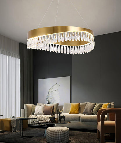 Elegant Crystal Sticks Chandelier with Adjustable Lighting & Modern De