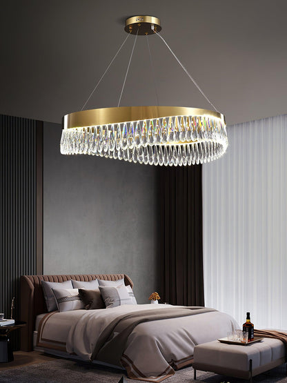Elegant Crystal Sticks Chandelier with Adjustable Lighting & Modern De