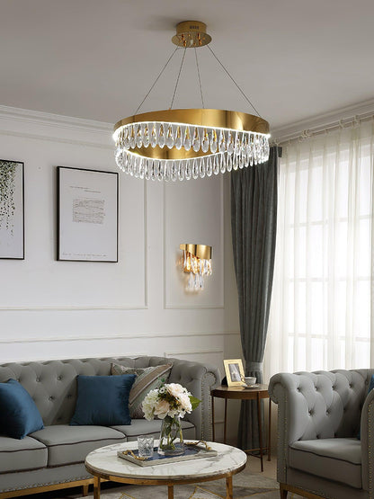 Elegant Crystal Sticks Chandelier with Adjustable Lighting & Modern De