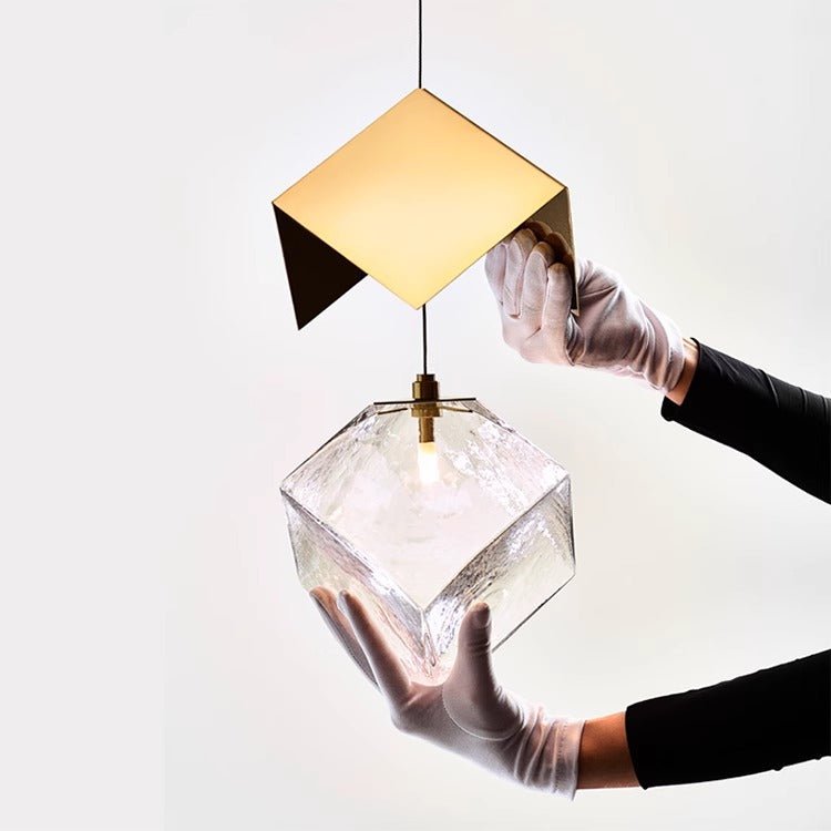 Cubic Luster Cascade Chandelier – Elegant Design with Adjustable Heigh