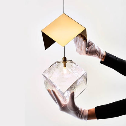 Cubic Luster Cascade Chandelier – Elegant Design with Adjustable Heigh