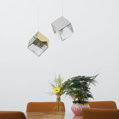 Cubic Luster Cascade Chandelier – Elegant Design with Adjustable Heigh
