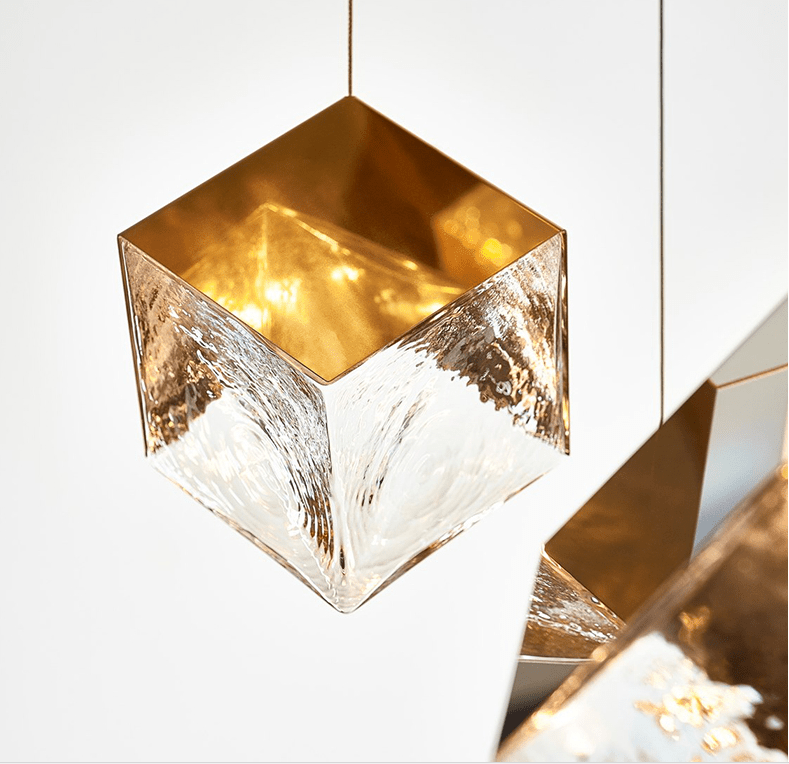 Cubic Luster Cascade Chandelier – Elegant Design with Adjustable Heigh