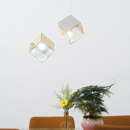 Cubic Luster Cascade Chandelier – Elegant Design with Adjustable Heigh