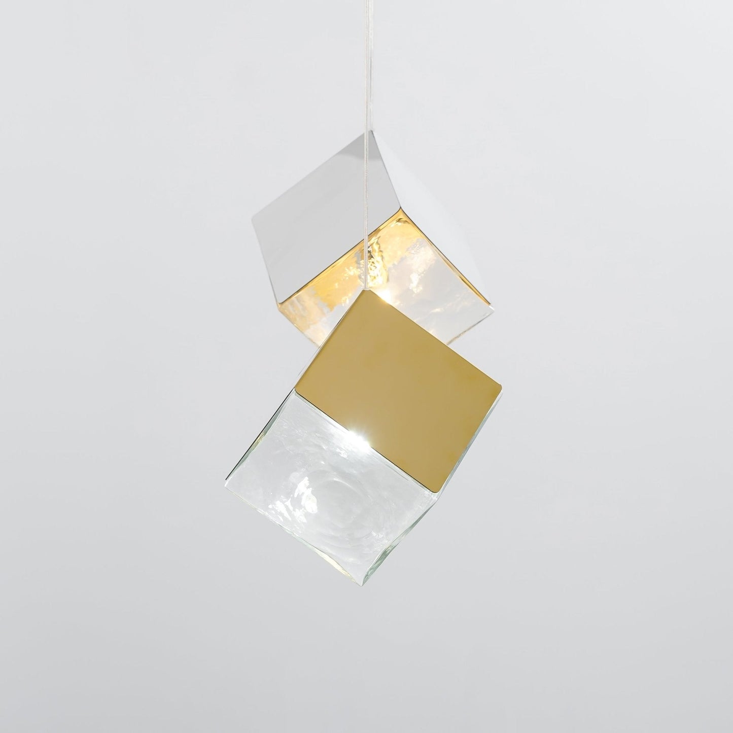Cubic Luster Cascade Chandelier – Elegant Design with Adjustable Heigh