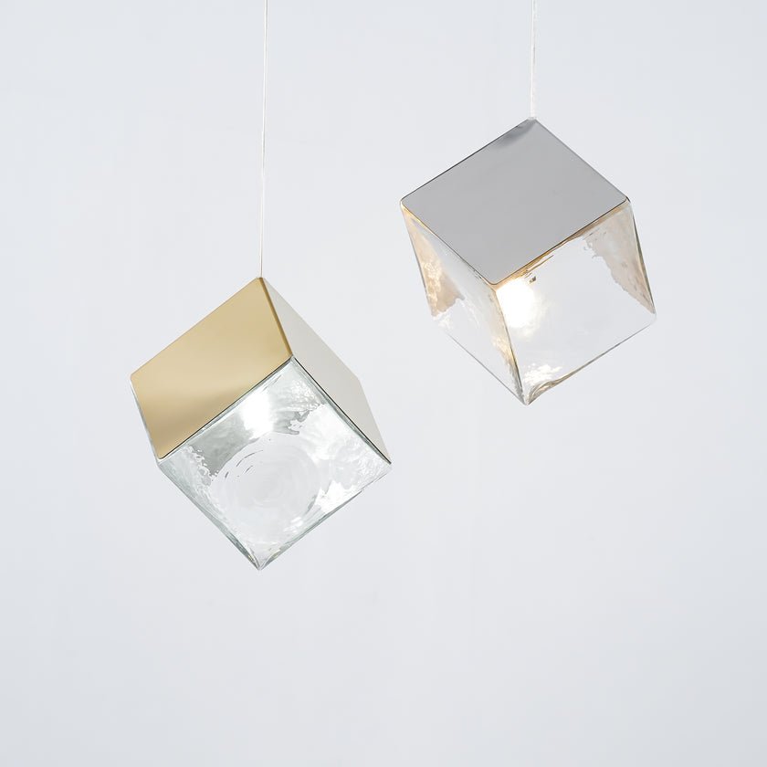 Cubic Luster Cascade Chandelier – Elegant Design with Adjustable Heigh