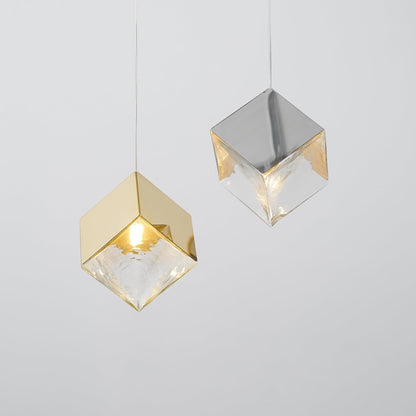 Cubic Luster Cascade Chandelier – Elegant Design with Adjustable Heigh