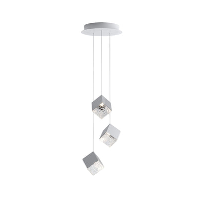 Cubic Luster Cascade Chandelier – Elegant Design with Adjustable Heigh