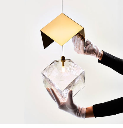 Cubic Luster Cascade Chandelier – Elegant Design with Adjustable Heigh
