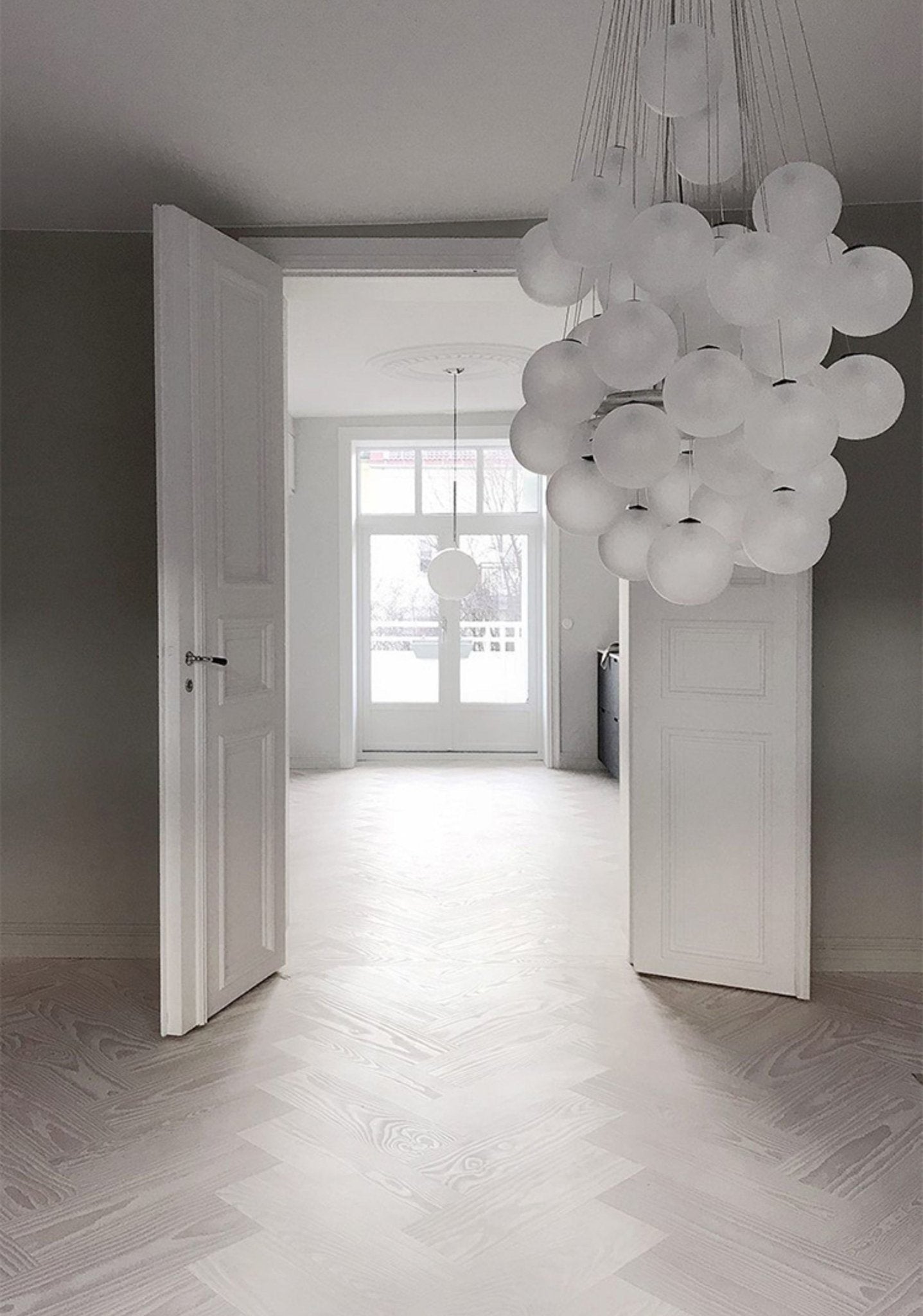 Cumulus Cascade Chandelier - Elegant Design with Adjustable Height & L