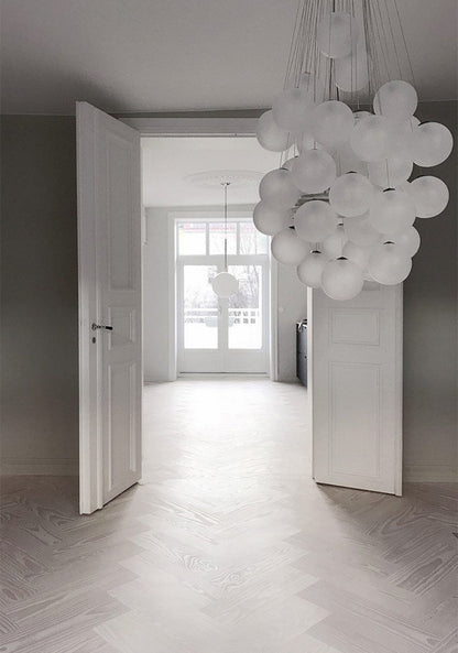 Cumulus Cascade Chandelier - Elegant Design with Adjustable Height & L