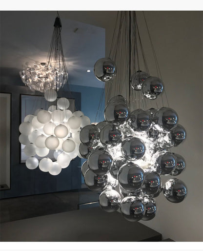 Cumulus Cascade Chandelier - Elegant Design with Adjustable Height & L