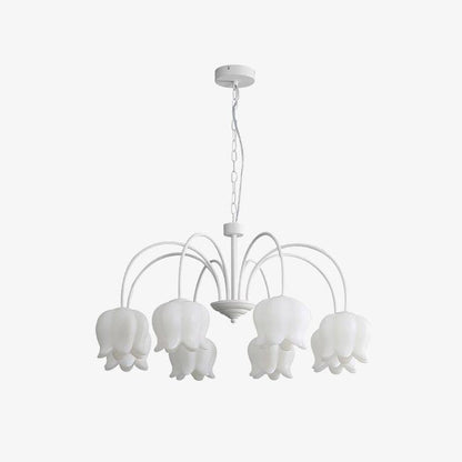 Curved Arm Bell Chandelier - Elegant Design with Adjustable Height & L