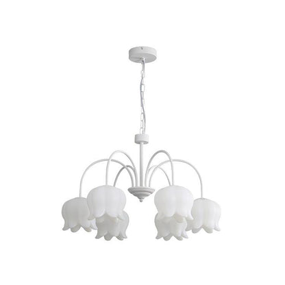 Curved Arm Bell Chandelier - Elegant Design with Adjustable Height & L