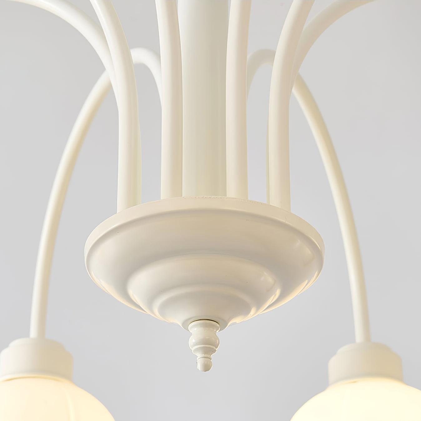 Curved Arm Bell Chandelier - Elegant Design with Adjustable Height & L