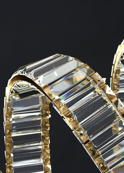 Modern Curved LED Chandelier - Dimmable, Energy Efficient Lighting