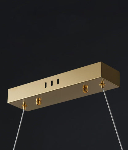 Modern Curved LED Chandelier - Dimmable, Energy Efficient Lighting