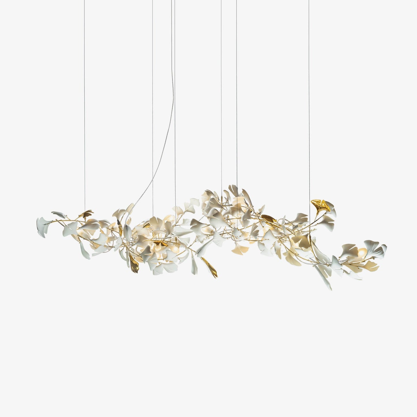 Gingko Leaves Chandelier - Elegant Design with Adjustable Brightness