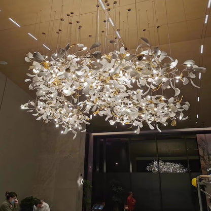 Gingko Leaves Chandelier - Elegant Design with Adjustable Brightness