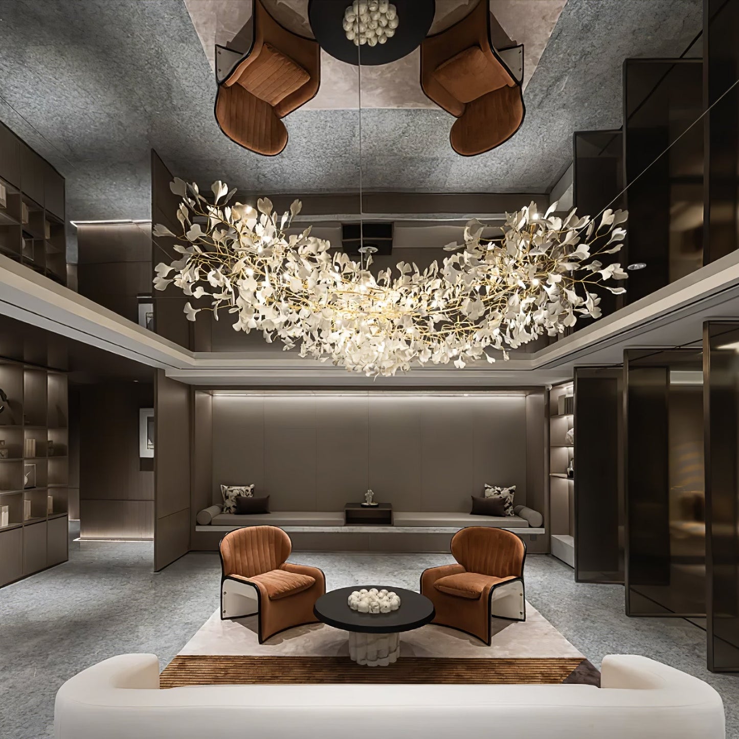 Gingko Leaves Chandelier - Elegant Design with Adjustable Brightness
