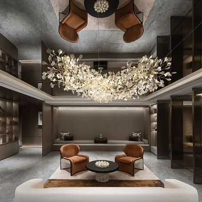 Gingko Leaves Chandelier - Elegant Design with Adjustable Brightness