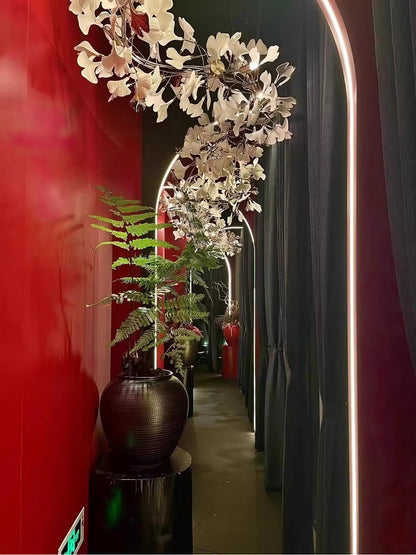 Gingko Leaves Chandelier - Elegant Design with Adjustable Brightness