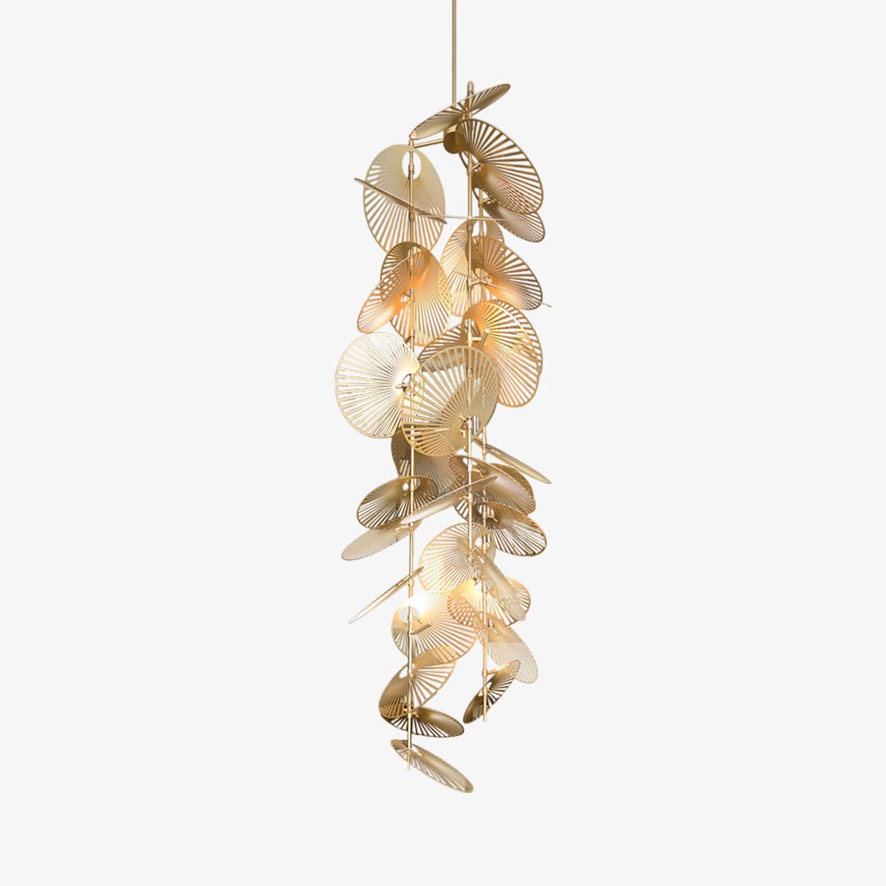 Cattail Leaf Chandelier - Elegant Design with Adjustable Height & Warm