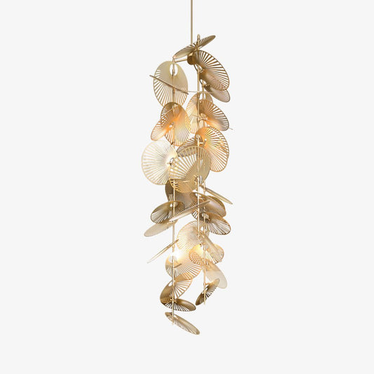 Cattail Leaf Chandelier - Elegant Design with Adjustable Height & Warm