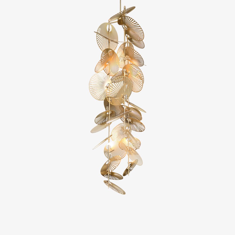 Cattail Leaf Chandelier - Elegant Design with Adjustable Height & Warm