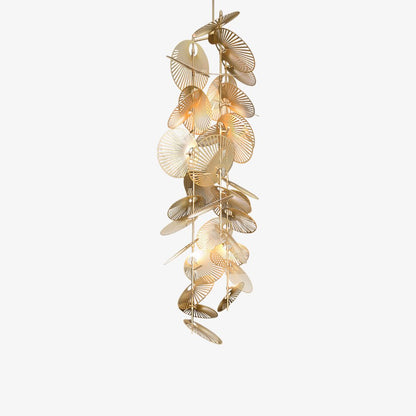 Cattail Leaf Chandelier - Elegant Design with Adjustable Height & Warm