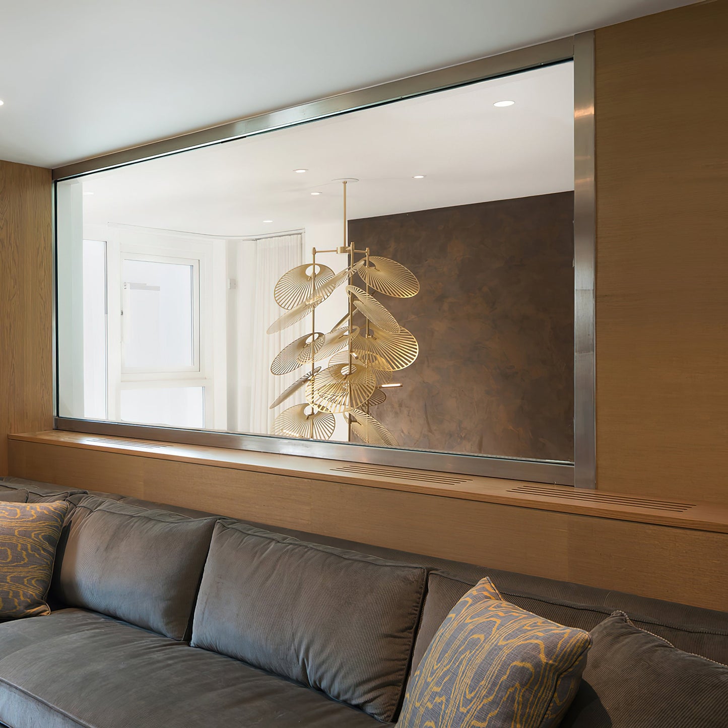 Cattail Leaf Chandelier - Elegant Design with Adjustable Height & Warm