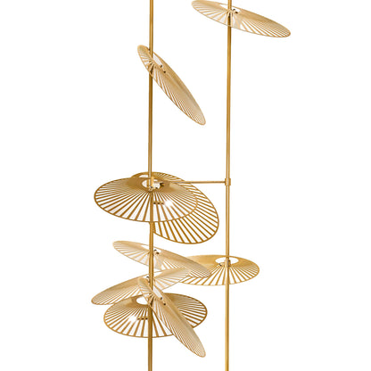 Cattail Leaf Chandelier - Elegant Design with Adjustable Height & Warm