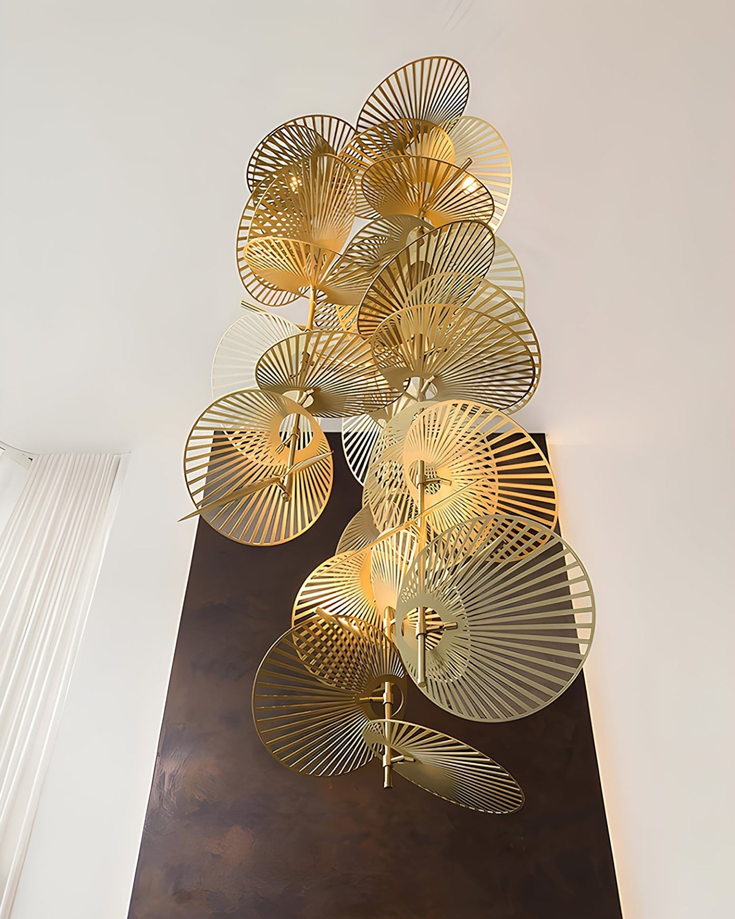 Cattail Leaf Chandelier - Elegant Design with Adjustable Height & Warm