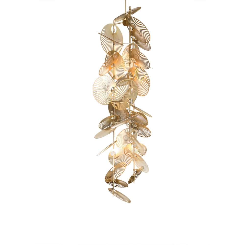 Cattail Leaf Chandelier - Elegant Design with Adjustable Height & Warm