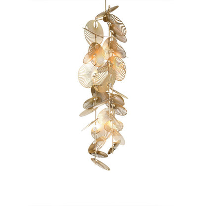 Cattail Leaf Chandelier - Elegant Design with Adjustable Height & Warm
