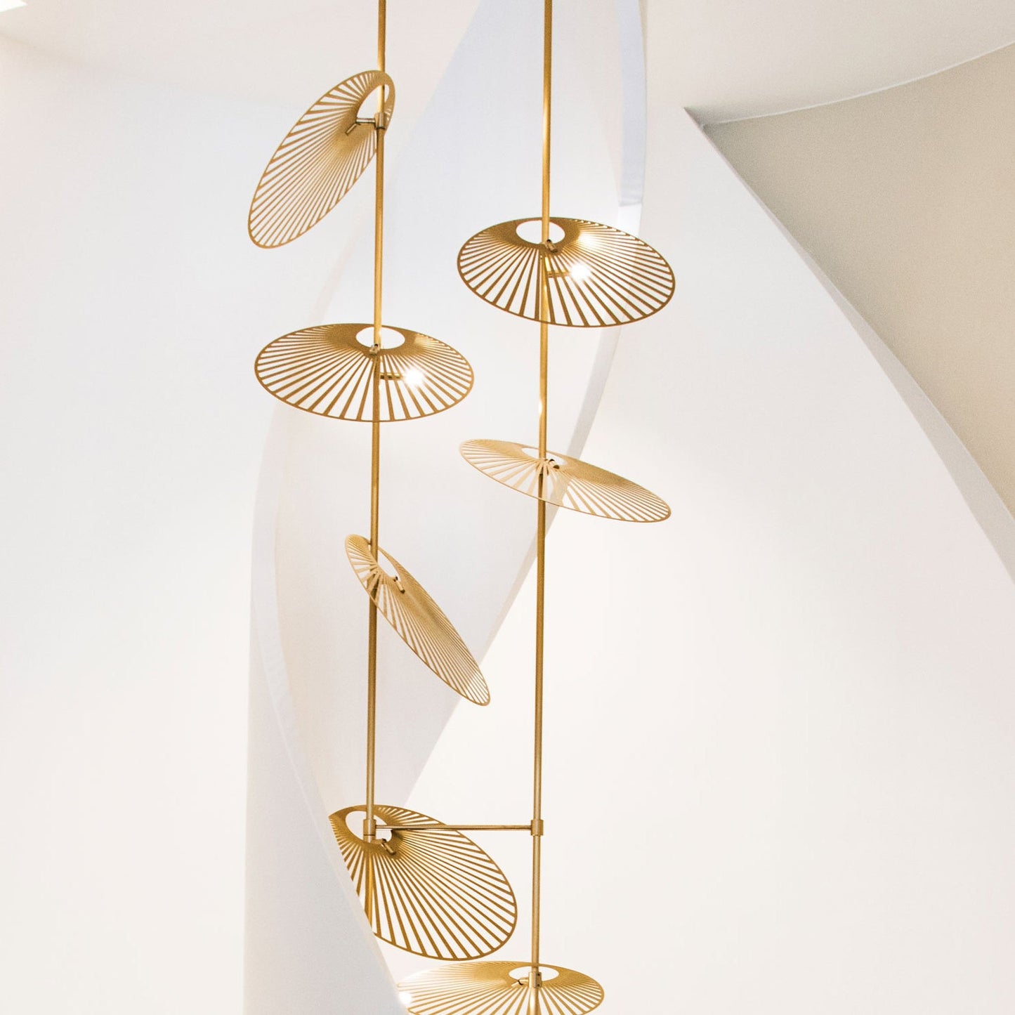 Cattail Leaf Chandelier - Elegant Design with Adjustable Height & Warm