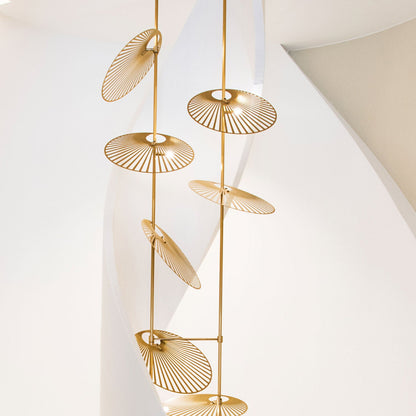 Cattail Leaf Chandelier - Elegant Design with Adjustable Height & Warm