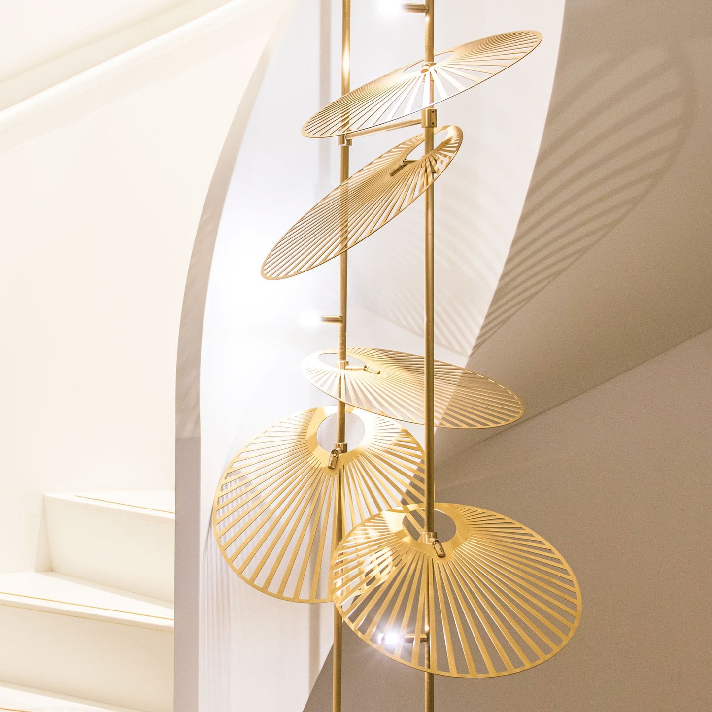 Cattail Leaf Chandelier - Elegant Design with Adjustable Height & Warm