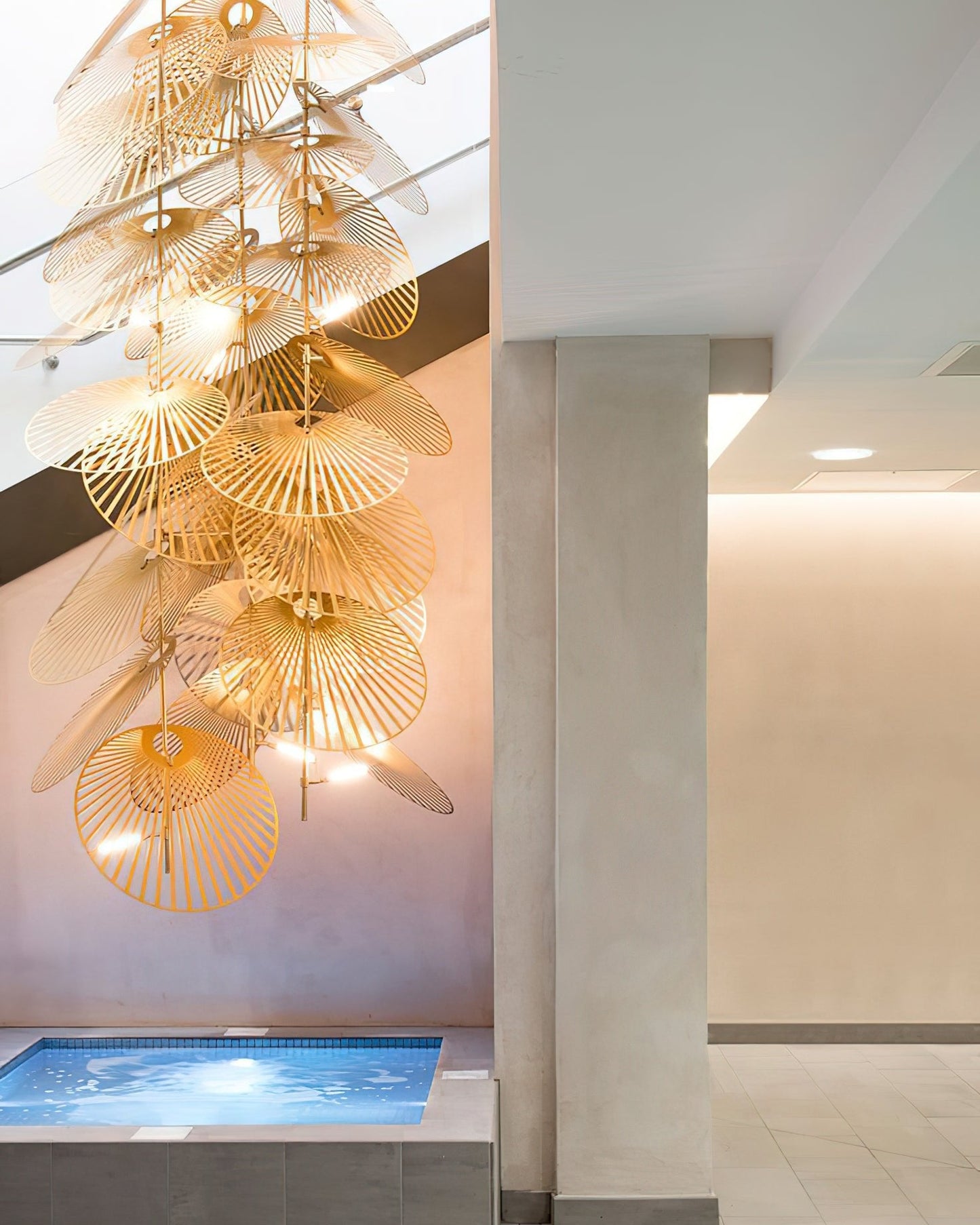 Cattail Leaf Chandelier - Elegant Design with Adjustable Height & Warm