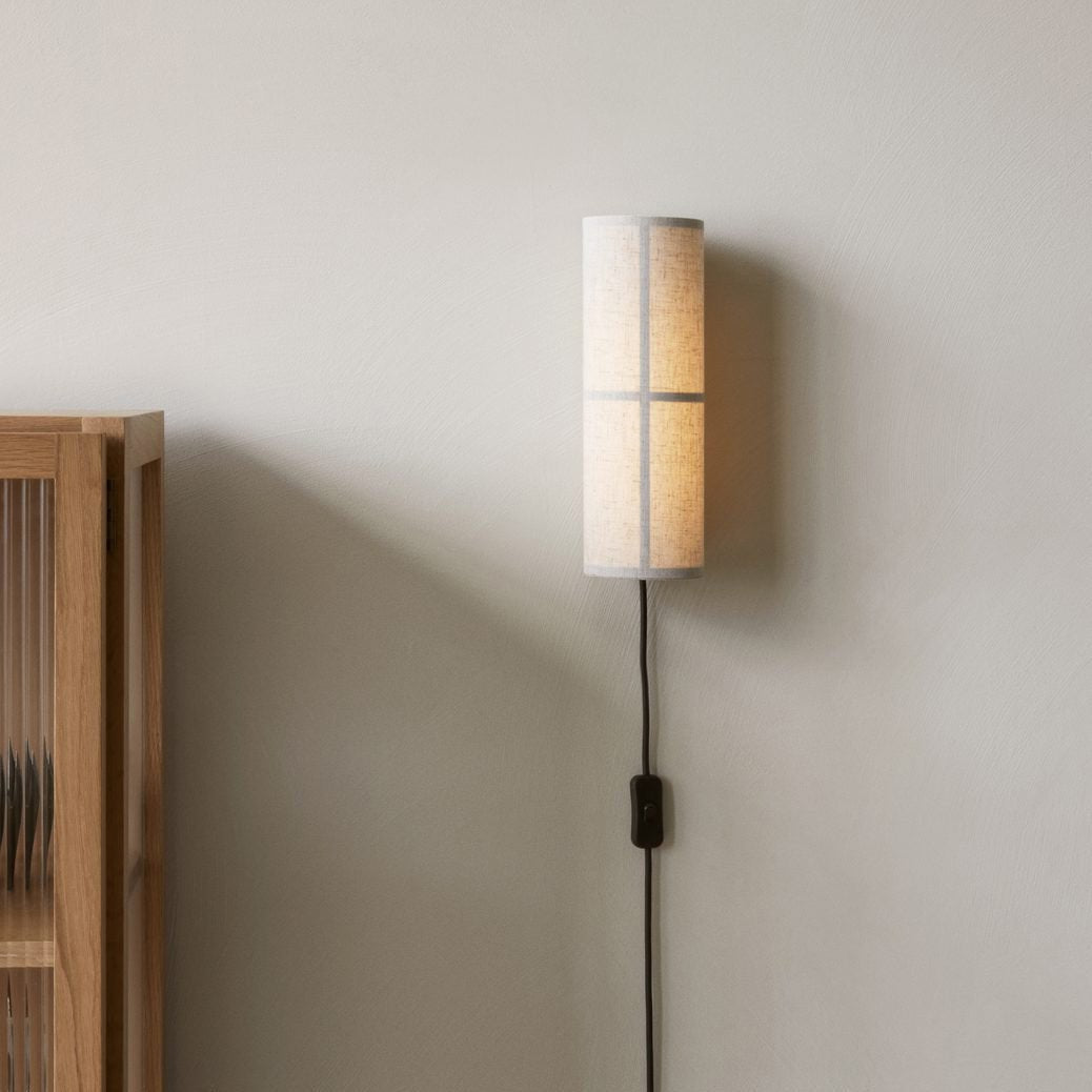 Cylinder Plug-in Wall Lamp with Adjustable Brightness & Modern Design