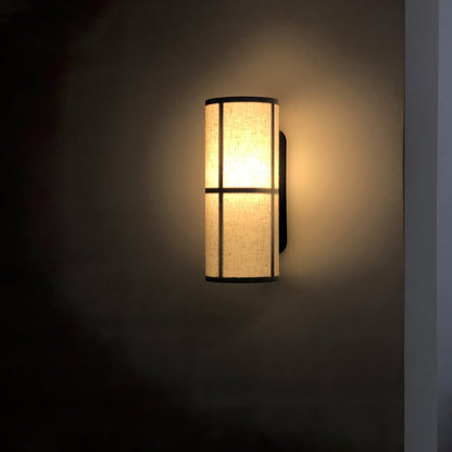Cylinder Plug-in Wall Lamp with Adjustable Brightness & Modern Design